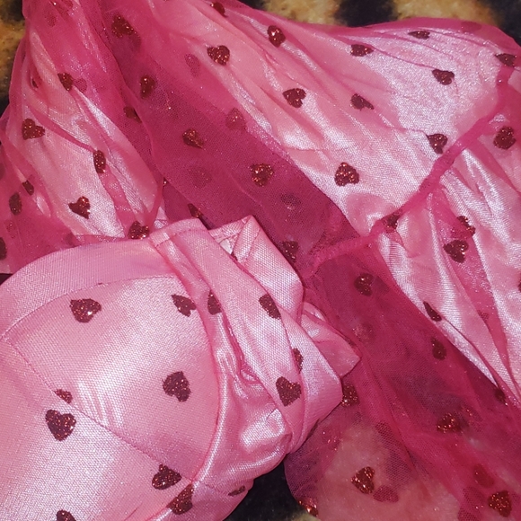 ⭐Pink Glitter Heart Dress - Picture 7 of 10